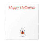 Halloween Ghost met Jack-o-Lantern Notitieblok (Voorkant)