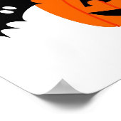 Halloween Ghost met pompoen Poster (Hoek)