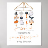 Halloween Ghost Mobile Baby shower Poster (Voorkant)