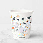 Halloween Ghost Mobile Shower Little Boo Papieren Bekers (Voorkant)