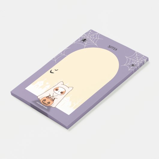 Halloween Ghost Mochi Little Pomchi Trick or treat Post-it® Notes (Schuin)