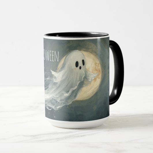 Halloween Ghost Mok | Spooky Coffee Cup (Voorkant rechts)