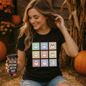 Halloween Ghost Mood Shirt; Grid of Ghost Mood T-shirt