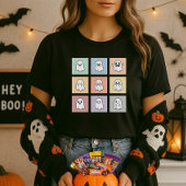 Halloween Ghost Mood Shirt; Grid of Ghost Mood T-shirt