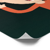 Halloween Ghost Moon Bats Illustration Poster (Hoek)