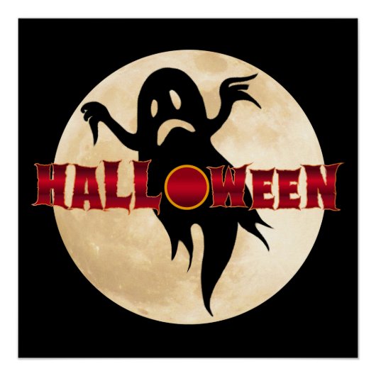Halloween Ghost Moon Perfect Poster (Voorkant)