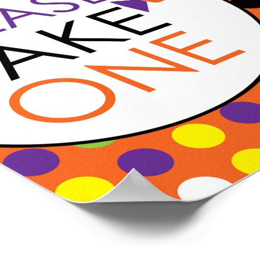 Halloween Ghost Neem één Snoep Poster (Hoek)