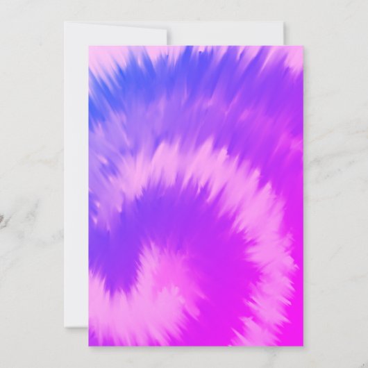 Halloween Ghost Neon Party Tie Dye Hand getrokken Kaart (Achterkant)