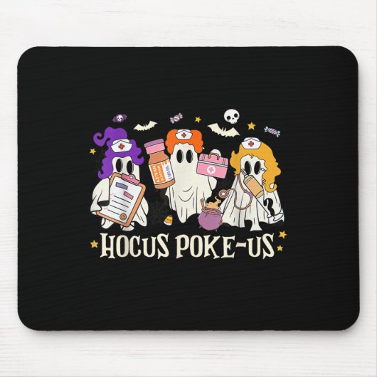 Halloween Ghost Nurse Hocus Ke Us Costume Scrub To Muismat (Voorkant)