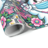 Halloween Ghost Nurse met masker en spuiten Cadeaupapier (Rol Hoek)