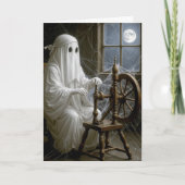 Halloween Ghost op het Spinning Wheel Kaart (Voorkant)