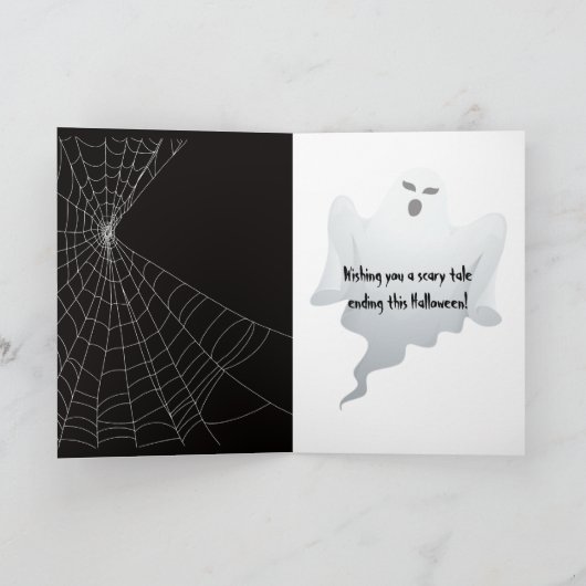 Halloween Ghost op het Spinning Wheel Kaart (Binnen)