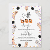 Halloween Ghost Our Little Boo Confetti Kaart (Voorkant)