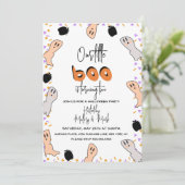 Halloween Ghost Our Little Boo Confetti Kaart (Staand voorkant)