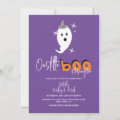 Halloween Ghost Our Little Boo Invitation Kaart (Voorkant)