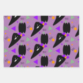 Halloween Ghost Paarse Oranje pompoen Inpakpapier Vel (Voorkant)