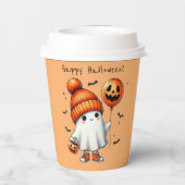 Halloween Ghost Paper Cup Papieren Bekers (Achterkant)