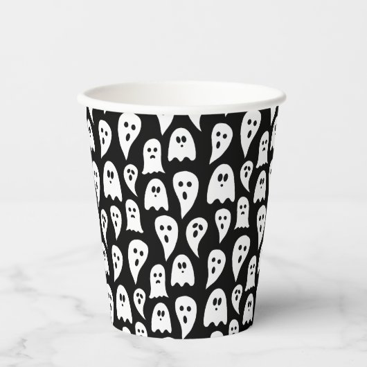 Halloween Ghost Papieren Bekers (Voorkant)