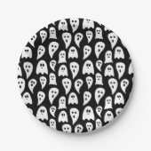 Halloween Ghost Papieren Bordje (Voorkant)