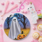 Halloween Ghost Papieren Bordje (Feest)