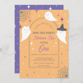 Halloween Ghost Party Arch Lijst Birthday Kaart (Voorkant / Achterkant)