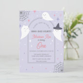 Halloween Ghost Party Arch Lijst Birthday Kaart (Staand voorkant)