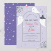 Halloween Ghost Party Arch Lijst Birthday Kaart (Voorkant / Achterkant)