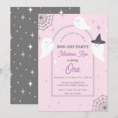 Halloween Ghost Party Arch Lijst Birthday Kaart (Voorkant / Achterkant)