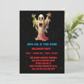 Halloween Ghost party uitnodiging (Staand voorkant)