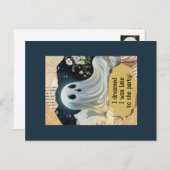 Halloween Ghost Party Uitnodiging Briefkaart (Voorkant / Achterkant)