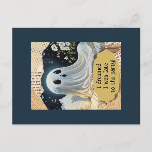 Halloween Ghost Party Uitnodiging Briefkaart (Voorkant)