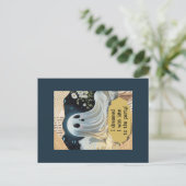 Halloween Ghost Party Uitnodiging Briefkaart (Staand voorkant)