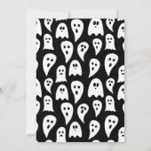 Halloween Ghost Party zwart en wit Kaart (Achterkant)