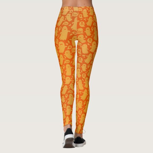 Halloween Ghost Pattern Leggings (Achterkant)