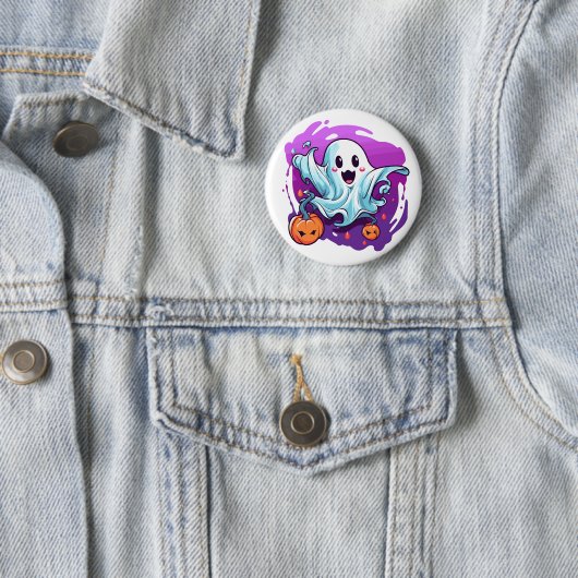 Halloween Ghost Pin Ronde Button 5,7 Cm (In situ)