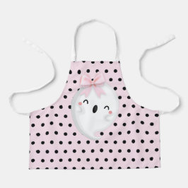 Halloween Ghost Pink Polka dot Schort