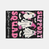 Halloween Ghost Pink Witch Pet Support Squad Breas Fleece Deken (Voorkant (Horizontaal))
