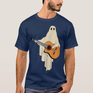 Halloween Ghost Play Guitar grappig 1565 T-shirt