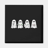 Halloween Ghost Playing Mahjong Soky Season Game D Magneet (Voorkant)
