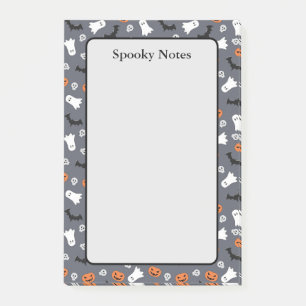 Halloween Ghost Pompoen Bat Grijs Sticky Post-it® Notes