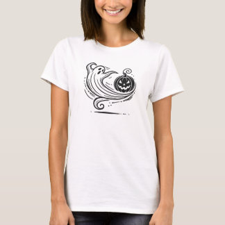 Halloween ghost pompoen ontwerp t-shirt