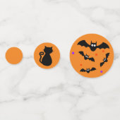 Halloween Ghost, Pompoen op zwart, Paarse & Sinaas Confetti (Voorkanten)