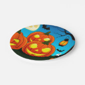 Halloween Ghost, Pompoenen, Vleermuizen Papieren Bordje (Gekanteld)