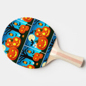 Halloween Ghost, Pompoenen, Vleermuizen Tafeltennisbatje (Zijkant)