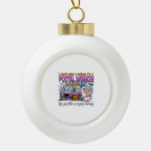 Halloween Ghost, postbode Keramische Bal Ornament (Voorkant)