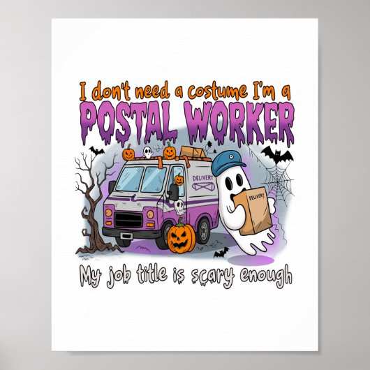 Halloween Ghost, postbode Poster (Voorkant)
