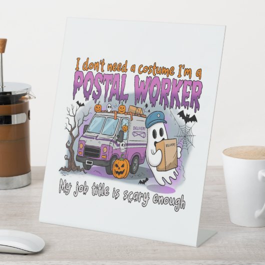 Halloween Ghost, postbode Reclamebord Met Voetstuk (Insitu)