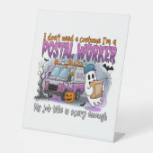 Halloween Ghost, postbode Reclamebord Met Voetstuk (Voorkant)
