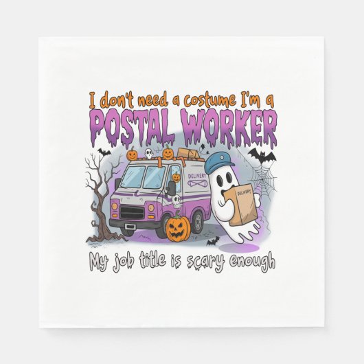 Halloween Ghost, postbode Servet (Voorkant)