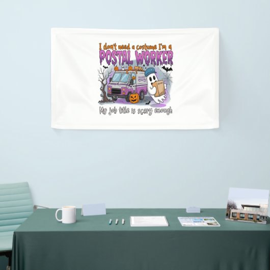 Halloween Ghost, postbode Spandoek (Beurs)